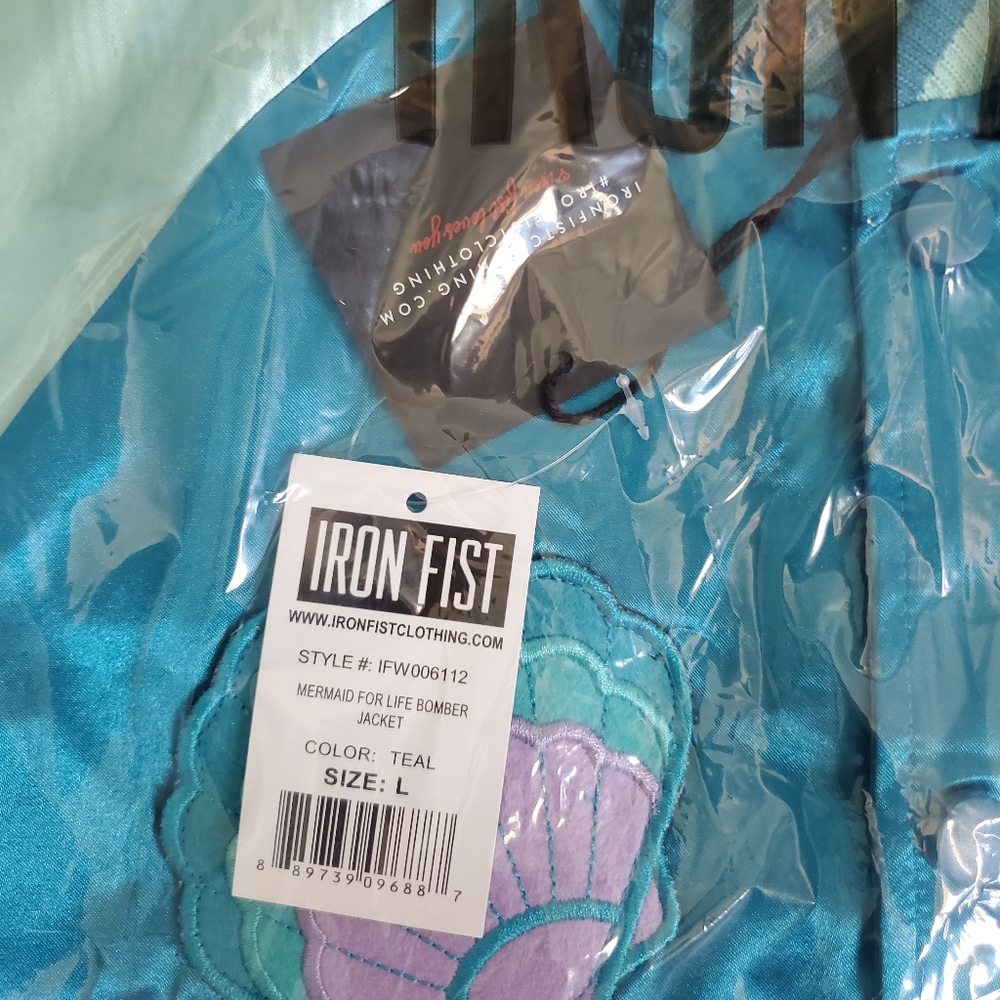 🧜‍♀Iron Fist Mermaid For Life Bomber Jacket🧜‍♀️ - Picture 13 of 16